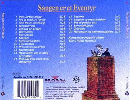 Sangen er et eventyr, bagside