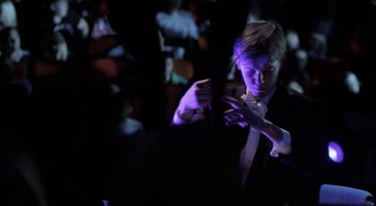 Frederik Magle conducting in the Copenhagen Concert Hall