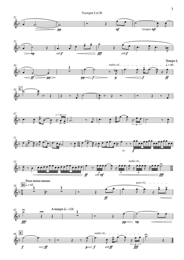 Fanfare and Anthem Skyward Trumpet 2 part preview