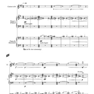 Frederik Magle - Threnodi for Clarinet and Piano four-hands REV - Transposed Score - Page3 preview