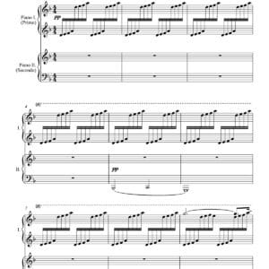 Præludium for piano four hands page 3 preview