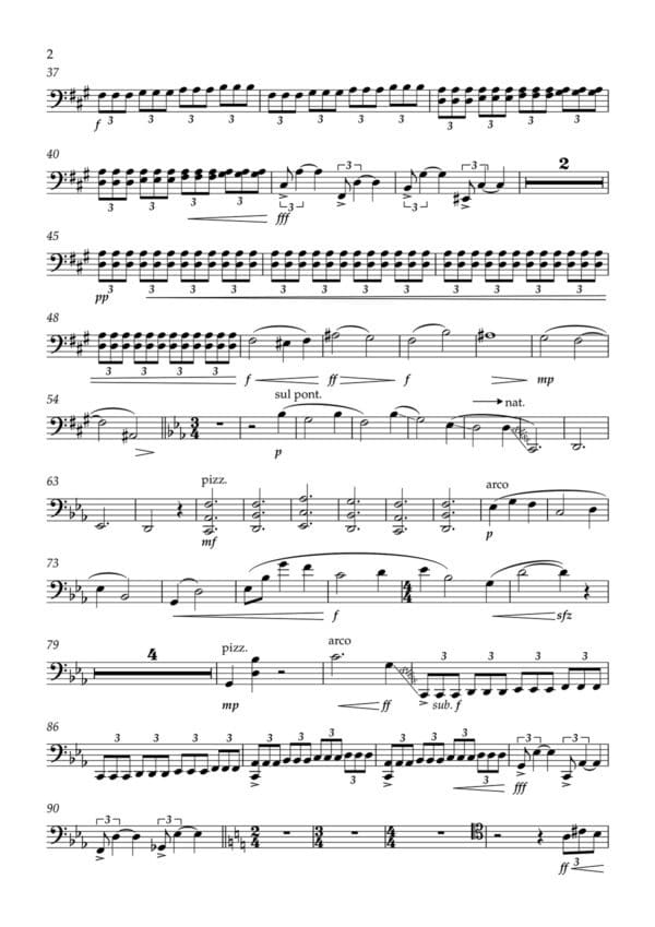 Piano Quartet violoncello part, page 2 preview