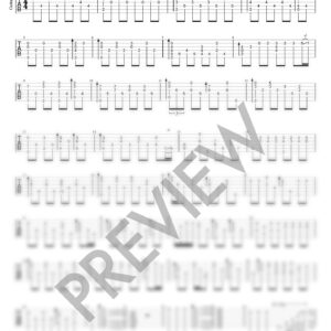 Sunset for guitar - tablature preview