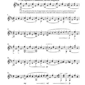 Sunset for guitar, sheet music, page 3 preview