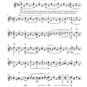 Sunset for guitar - Sheet music - Page 3 (with fingerings) preview